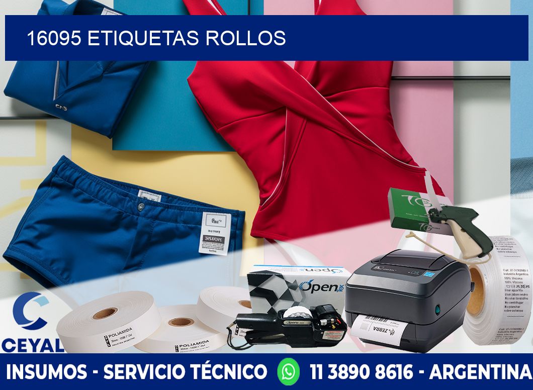 16095 etiquetas rollos