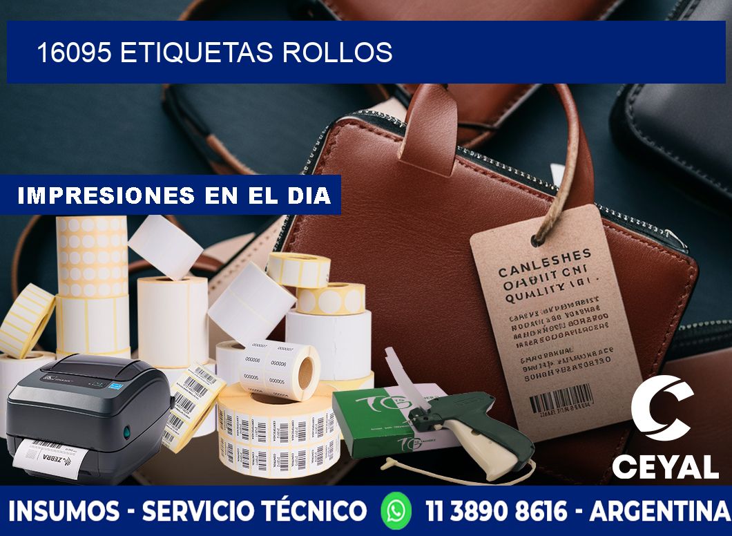 16095 etiquetas rollos