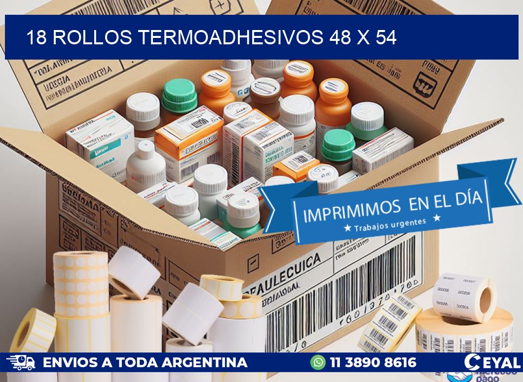 18 ROLLOS TERMOADHESIVOS 48 x 54