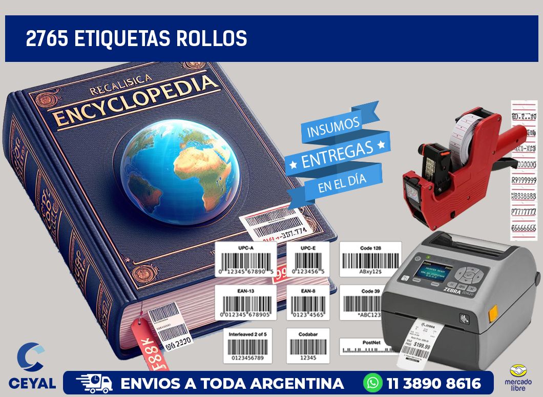 2765 etiquetas rollos
