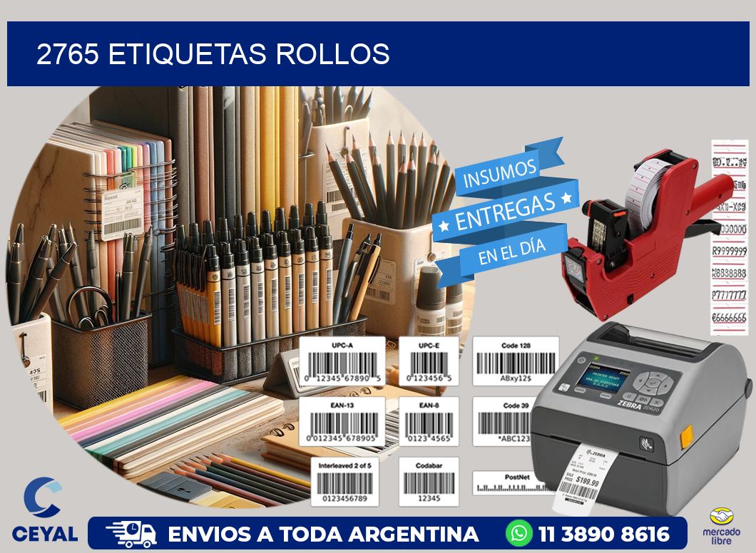 2765 etiquetas rollos