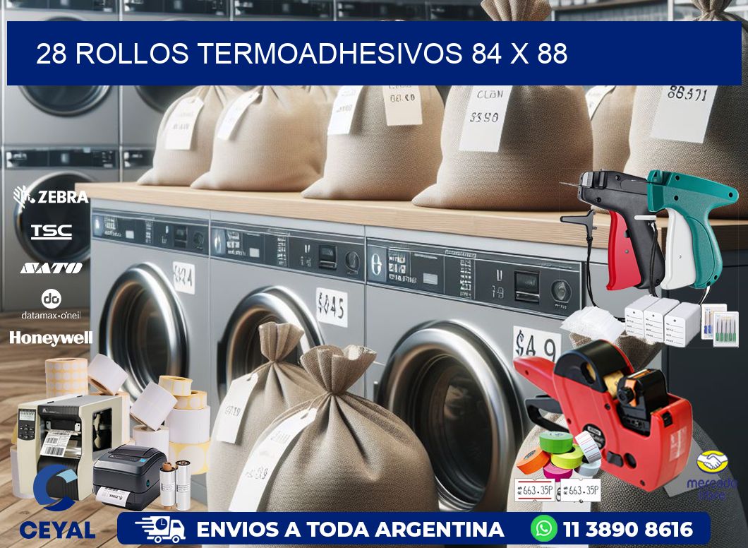 28 ROLLOS TERMOADHESIVOS 84 x 88