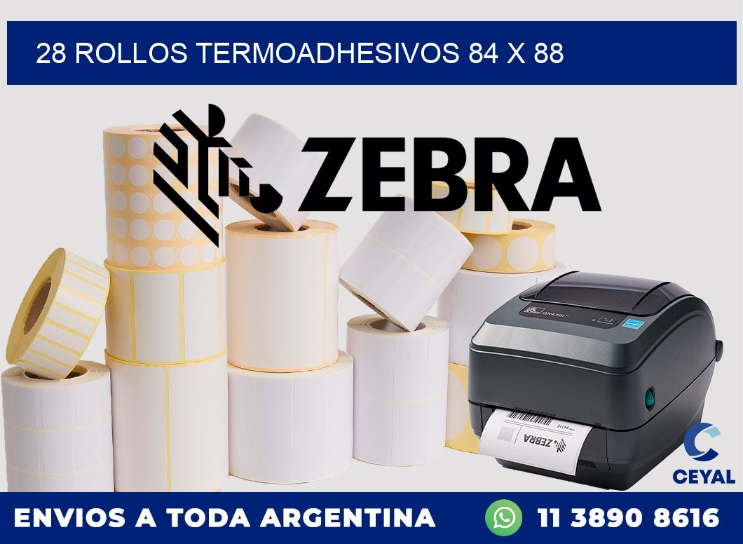 28 ROLLOS TERMOADHESIVOS 84 x 88