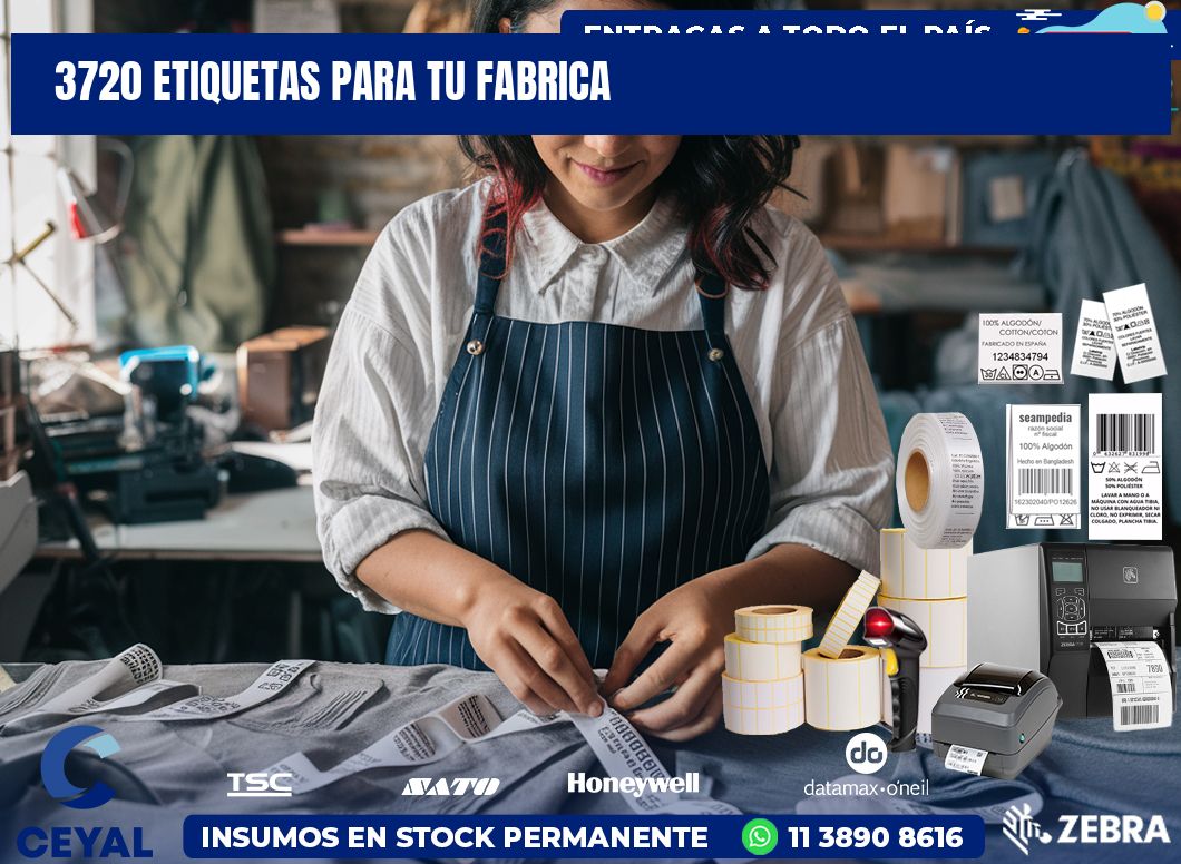 3720 etiquetas para tu fabrica