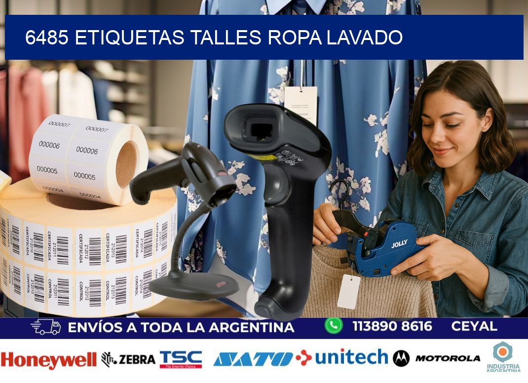 6485 ETIQUETAS TALLES ROPA LAVADO