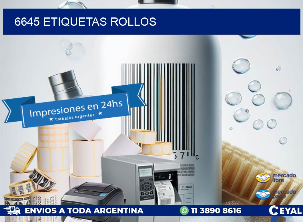 6645 etiquetas rollos
