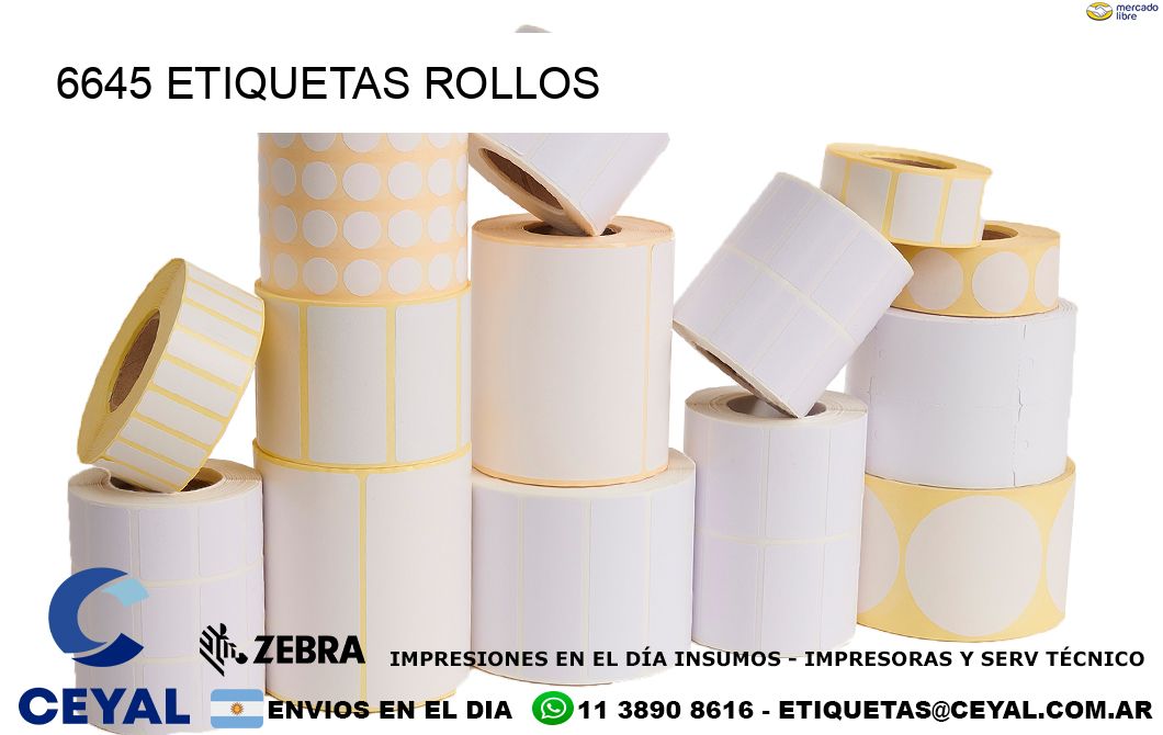 6645 etiquetas rollos