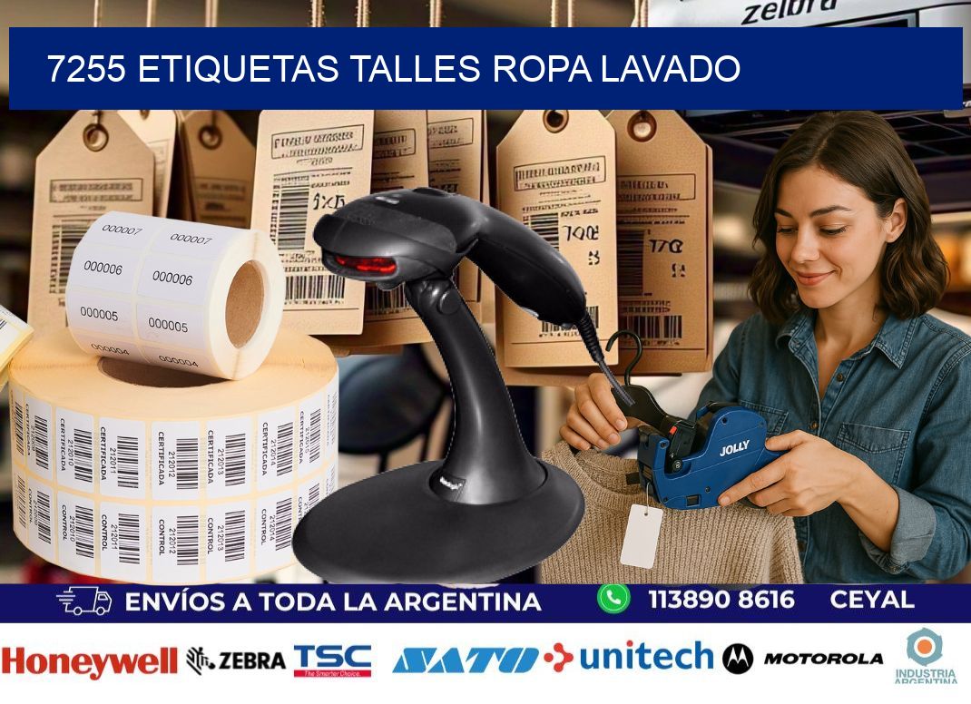 7255 ETIQUETAS TALLES ROPA LAVADO