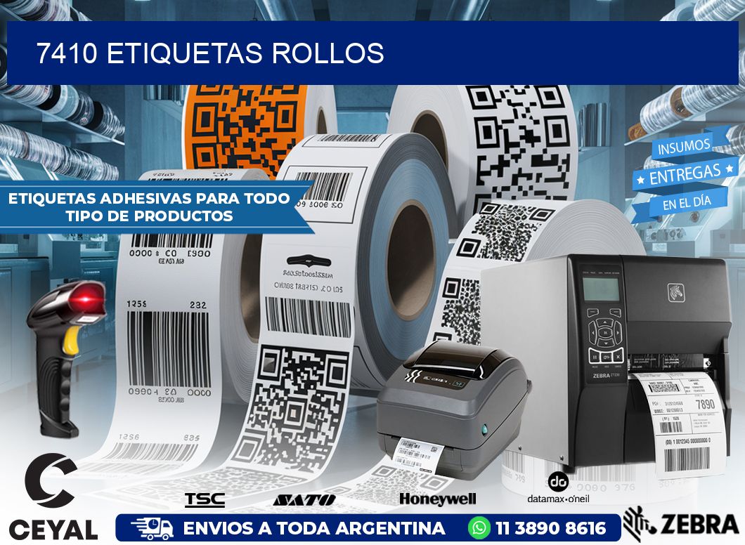 7410 etiquetas rollos