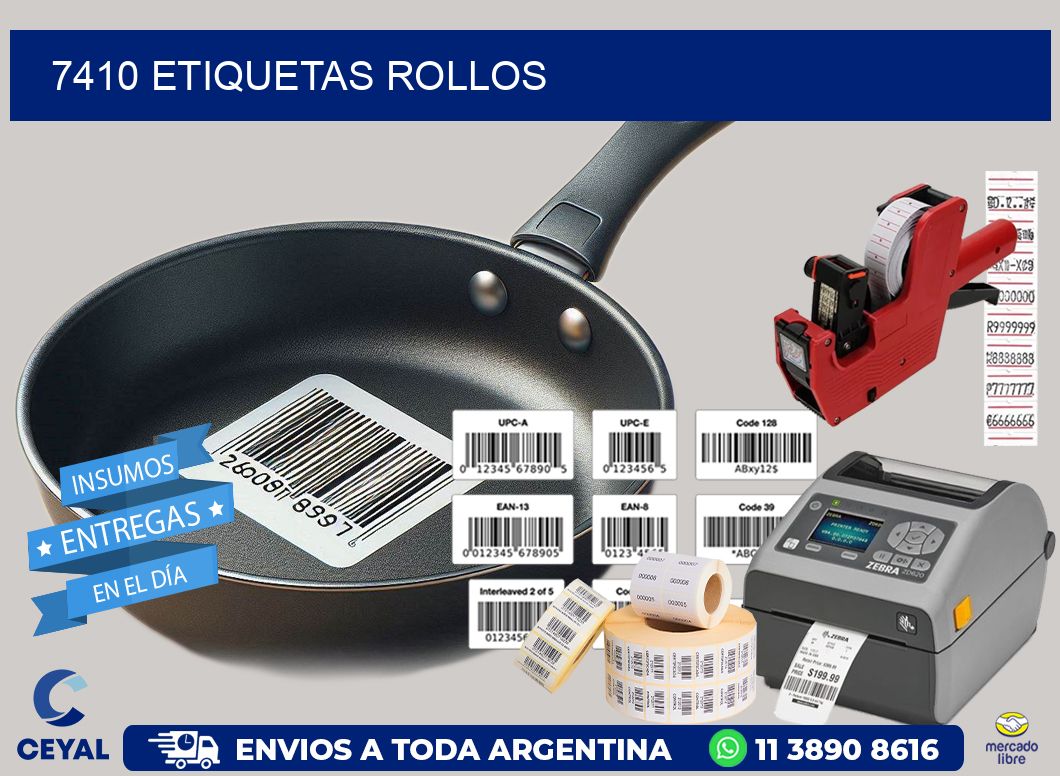 7410 etiquetas rollos