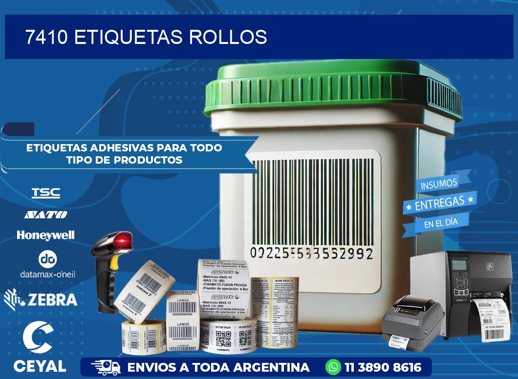 7410 etiquetas rollos