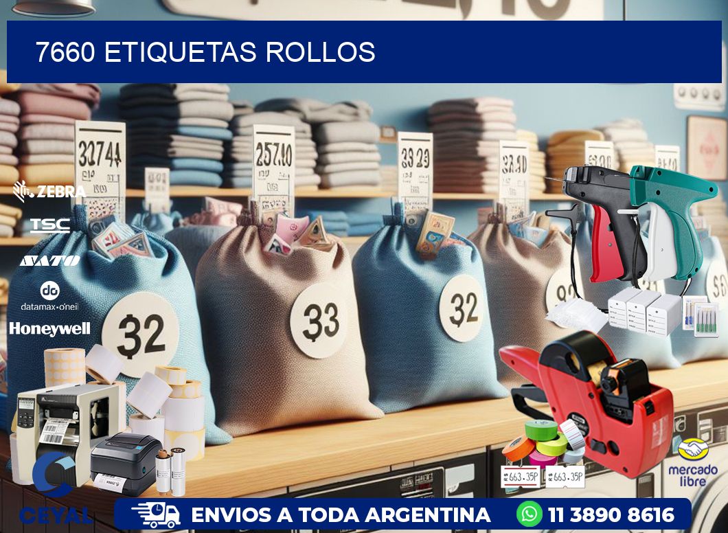 7660 etiquetas rollos
