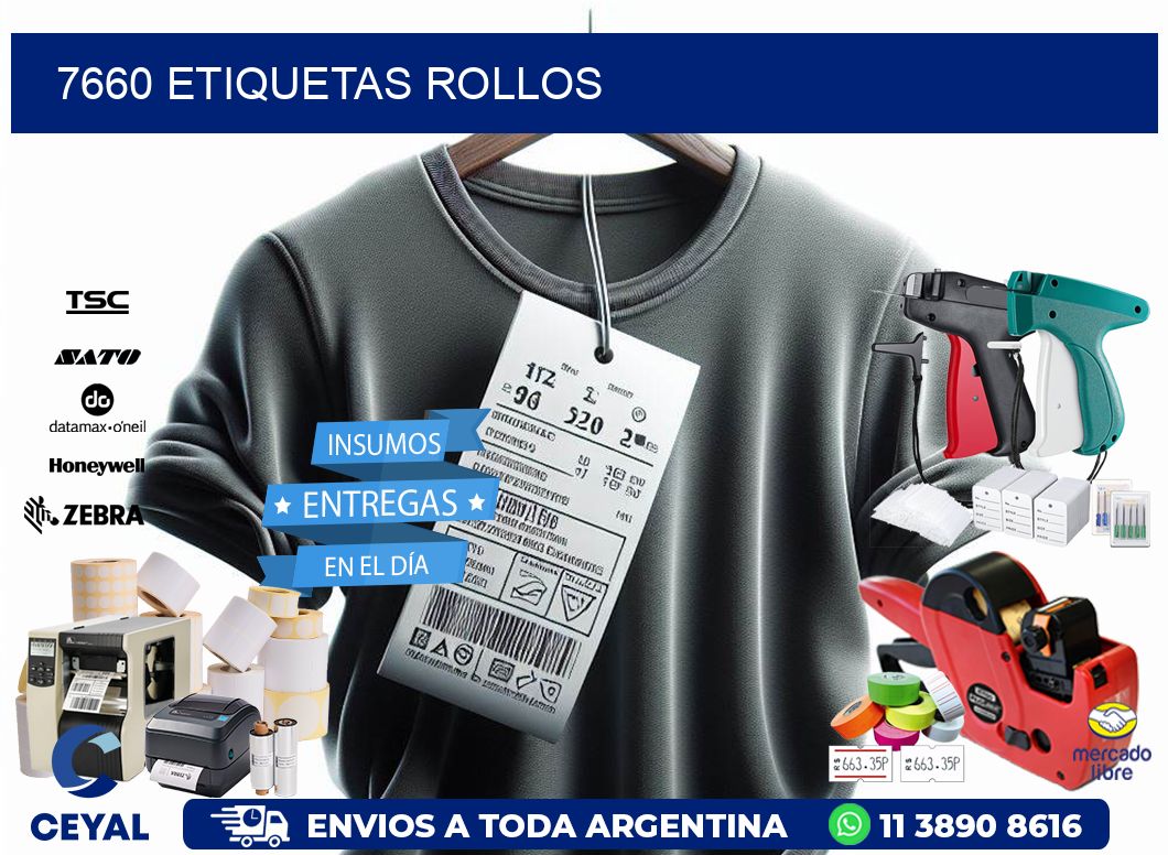 7660 etiquetas rollos