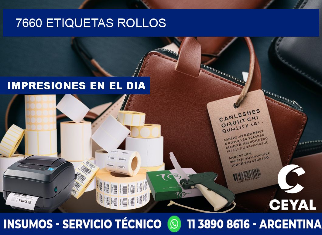 7660 etiquetas rollos