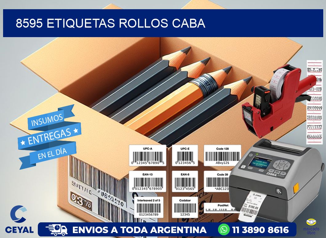 8595 etiquetas rollos CABA