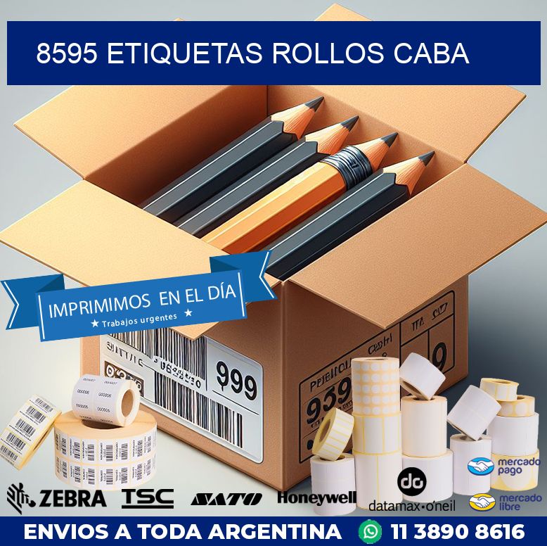 8595 etiquetas rollos CABA