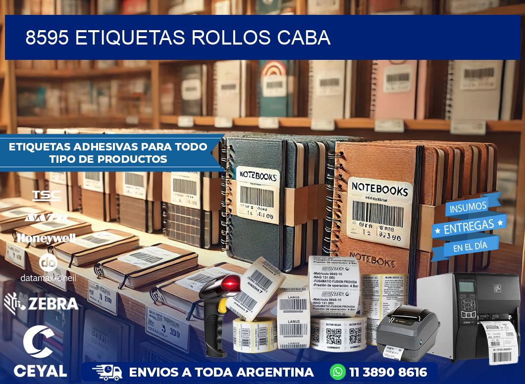8595 etiquetas rollos CABA