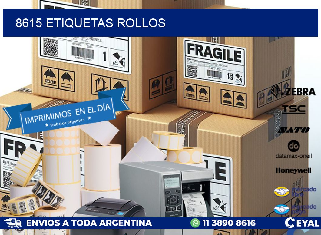 8615 etiquetas rollos
