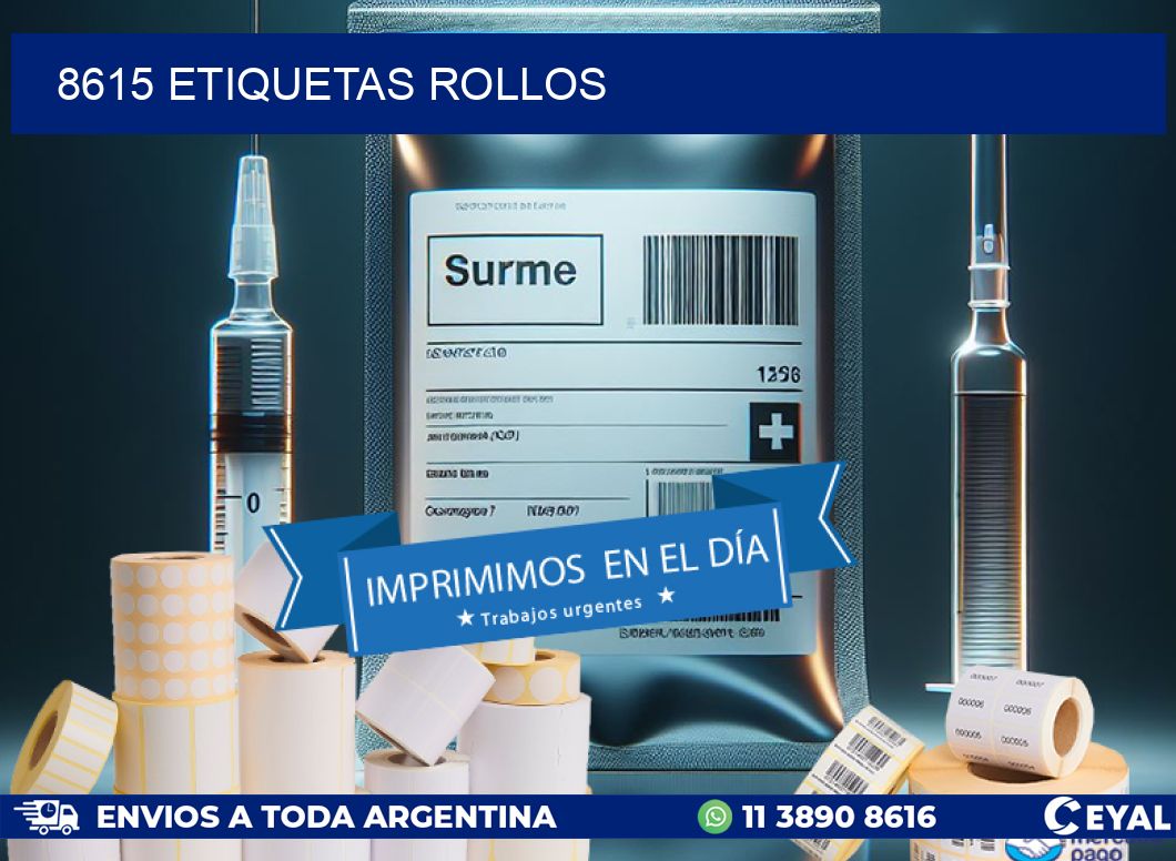 8615 etiquetas rollos