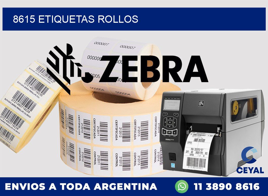 8615 etiquetas rollos