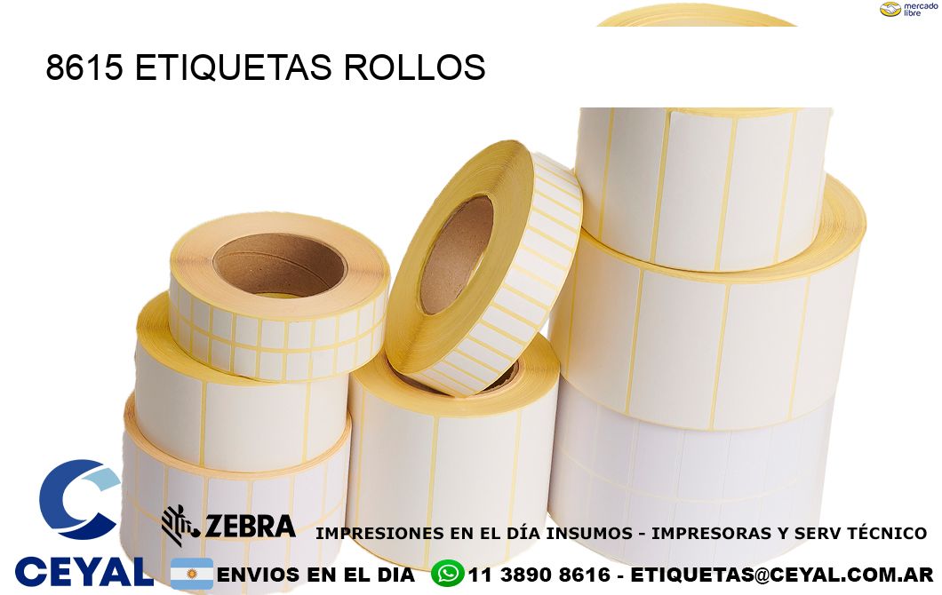 8615 etiquetas rollos