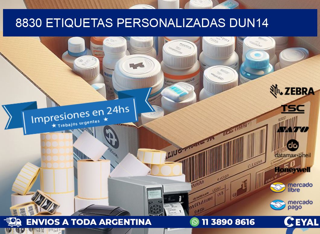 8830 Etiquetas personalizadas dun14
