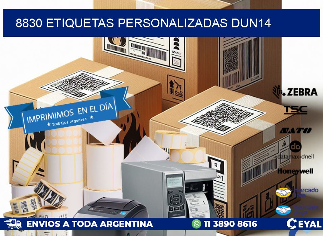 8830 Etiquetas personalizadas dun14