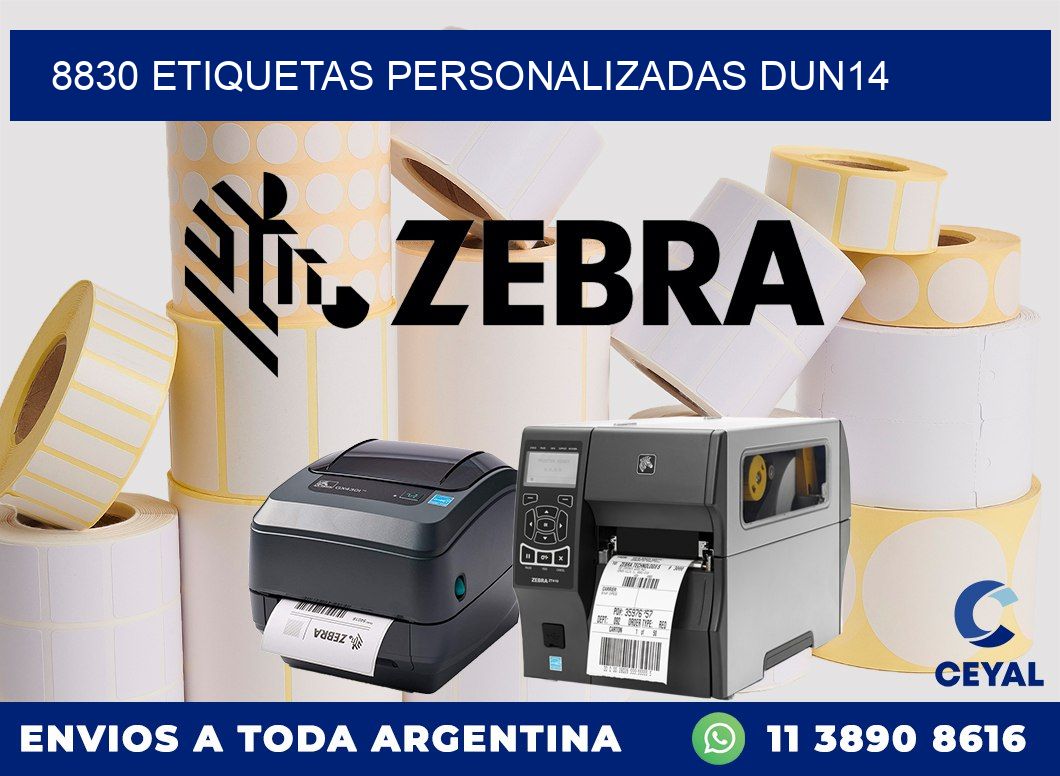 8830 Etiquetas personalizadas dun14