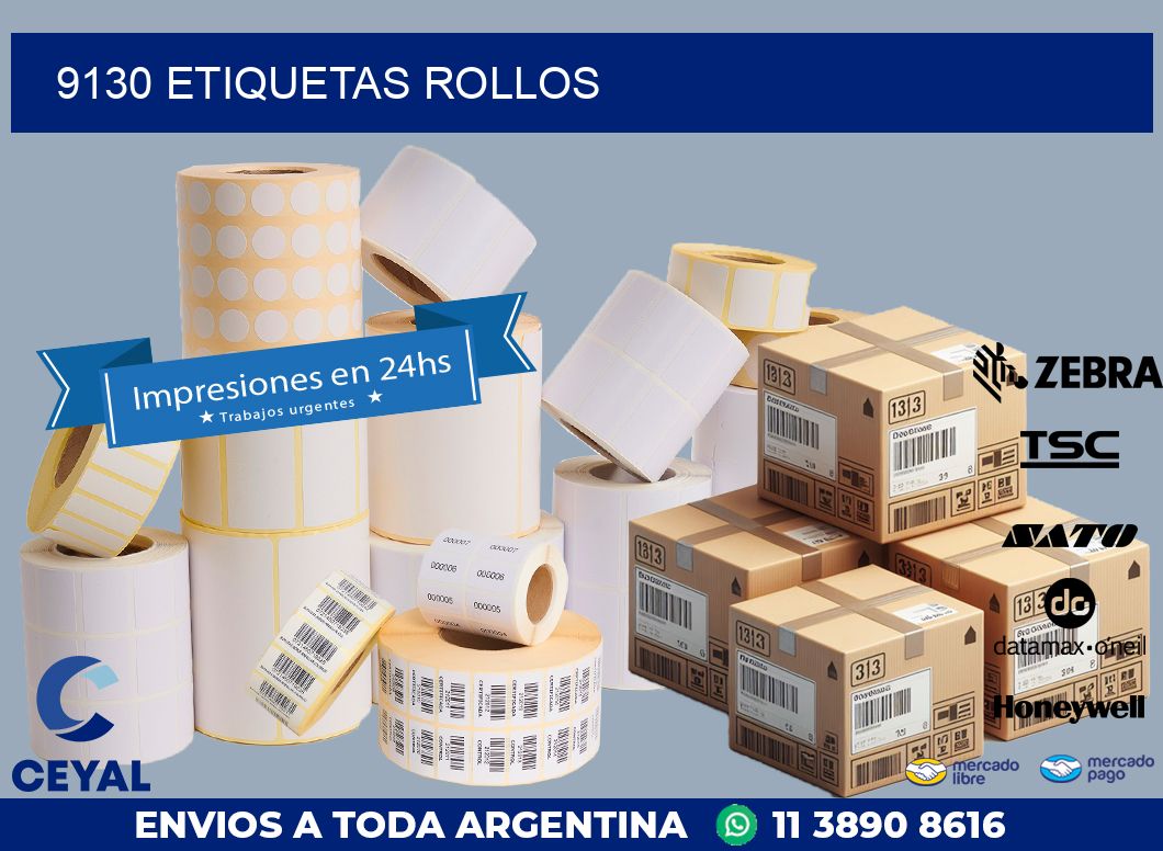 9130 etiquetas rollos
