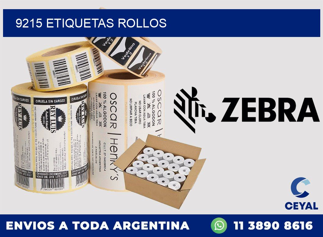 9215 etiquetas rollos
