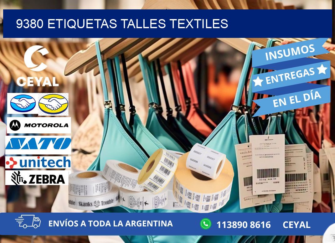 9380 ETIQUETAS TALLES TEXTILES