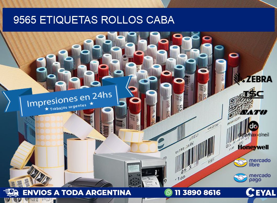 9565 etiquetas rollos CABA