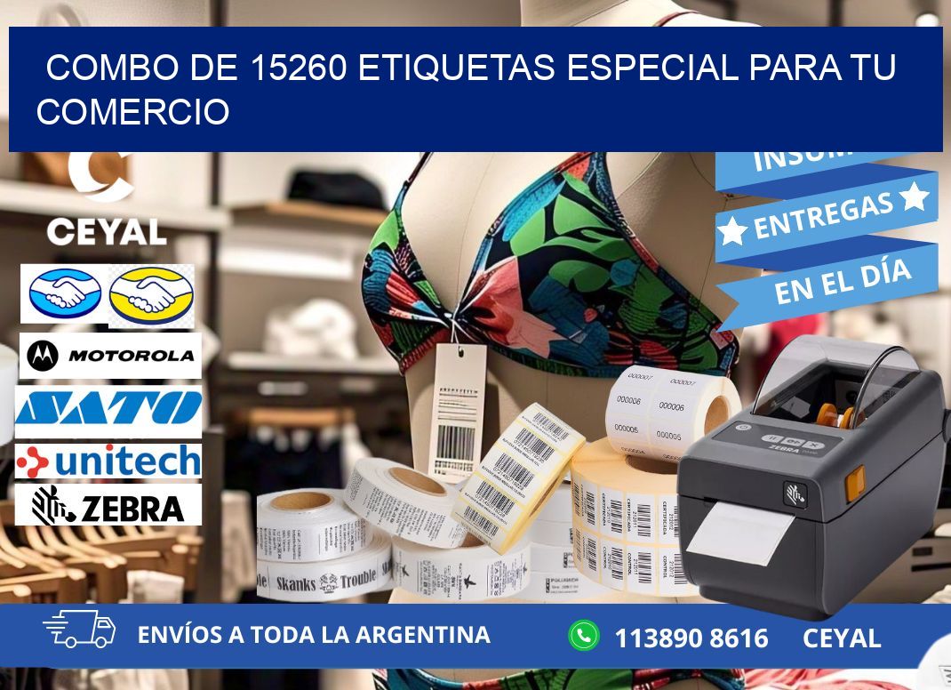 Combo de 15260 etiquetas especial para tu comercio