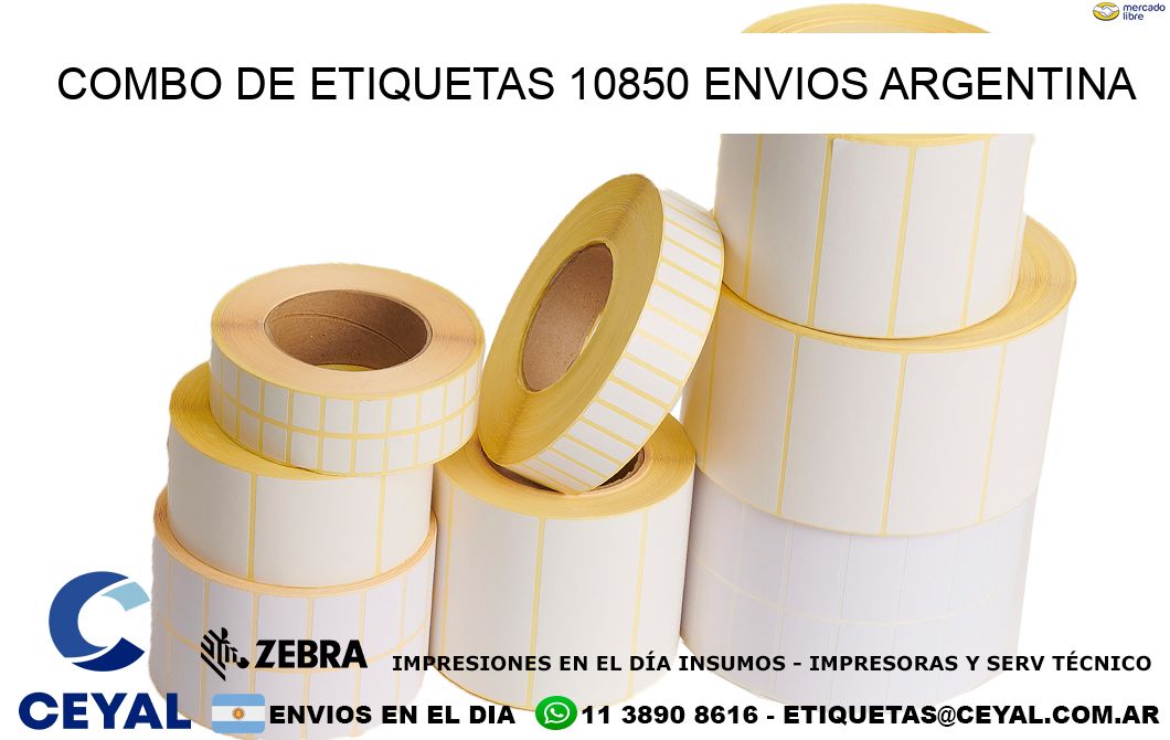 Combo de etiquetas 10850 ENVIOS ARGENTINA