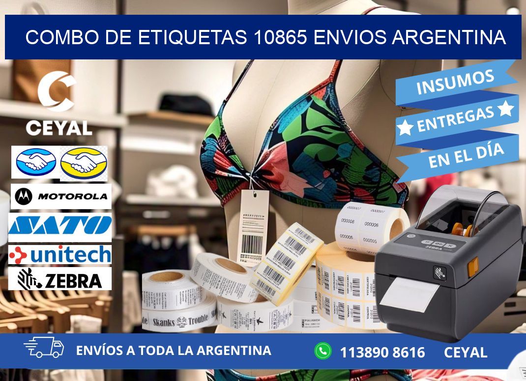 Combo de etiquetas 10865 ENVIOS ARGENTINA