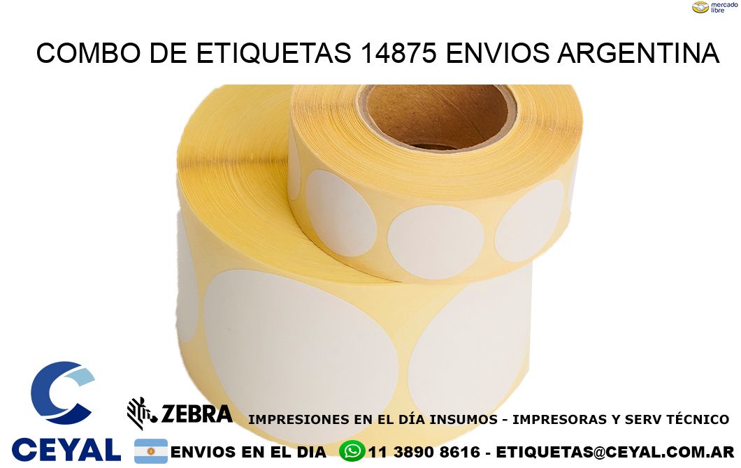 Combo de etiquetas 14875 ENVIOS ARGENTINA