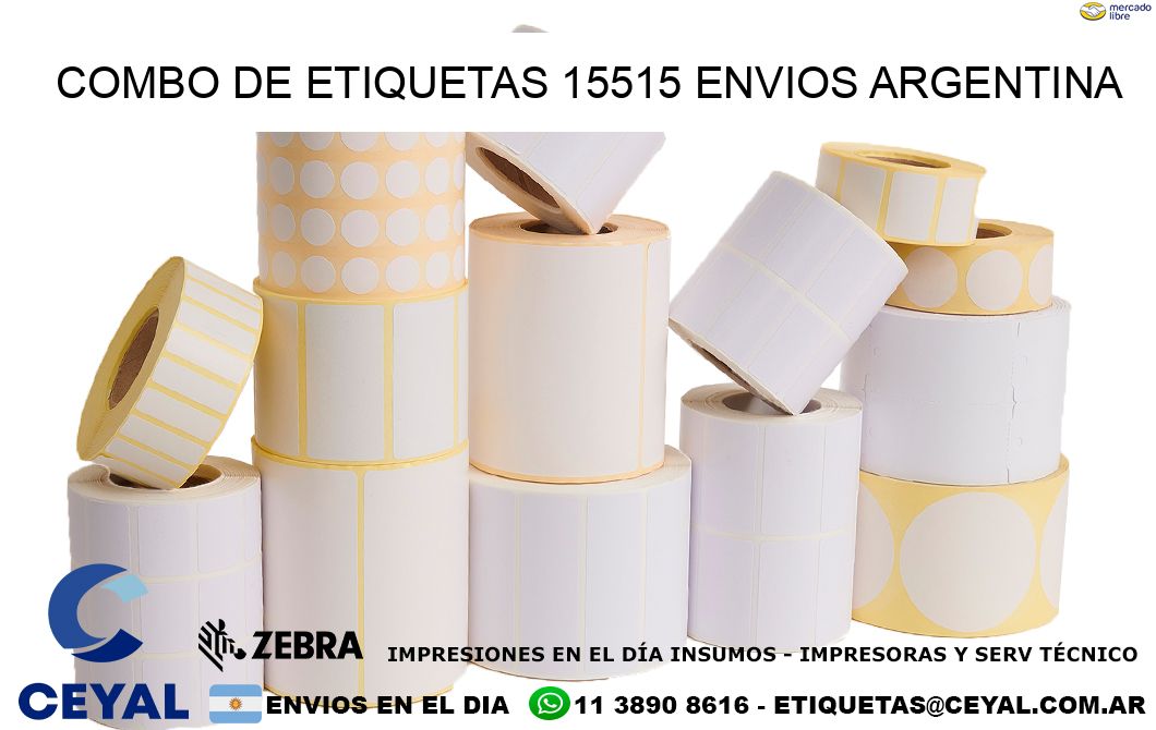 Combo de etiquetas 15515 ENVIOS ARGENTINA