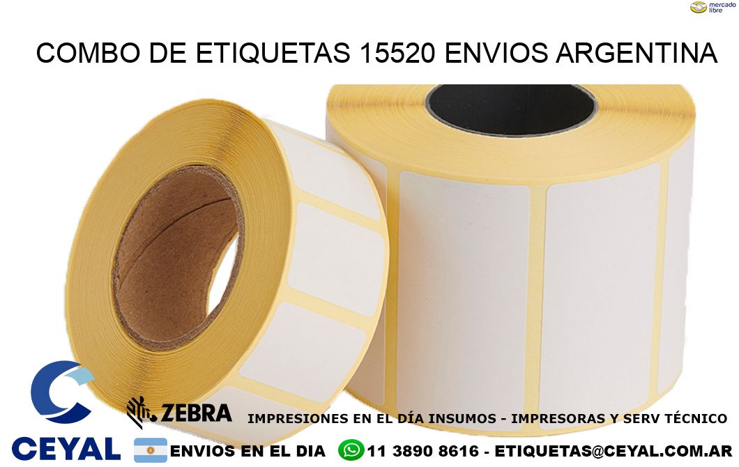 Combo de etiquetas 15520 ENVIOS ARGENTINA