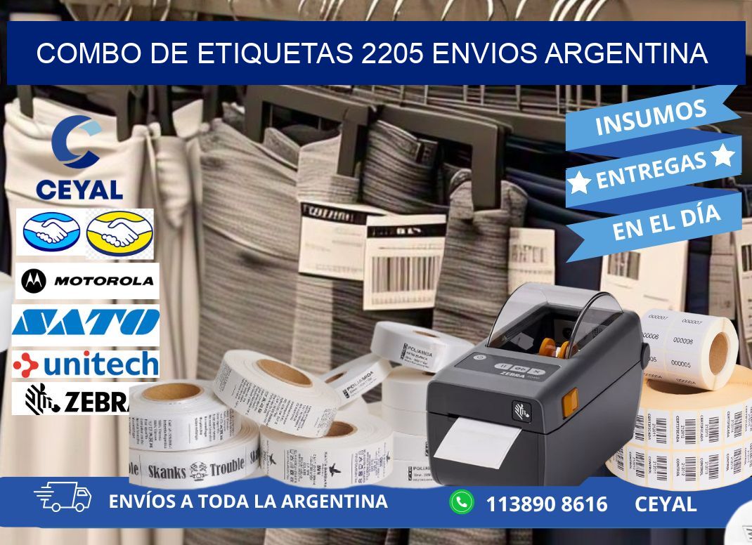 Combo de etiquetas 2205 ENVIOS ARGENTINA
