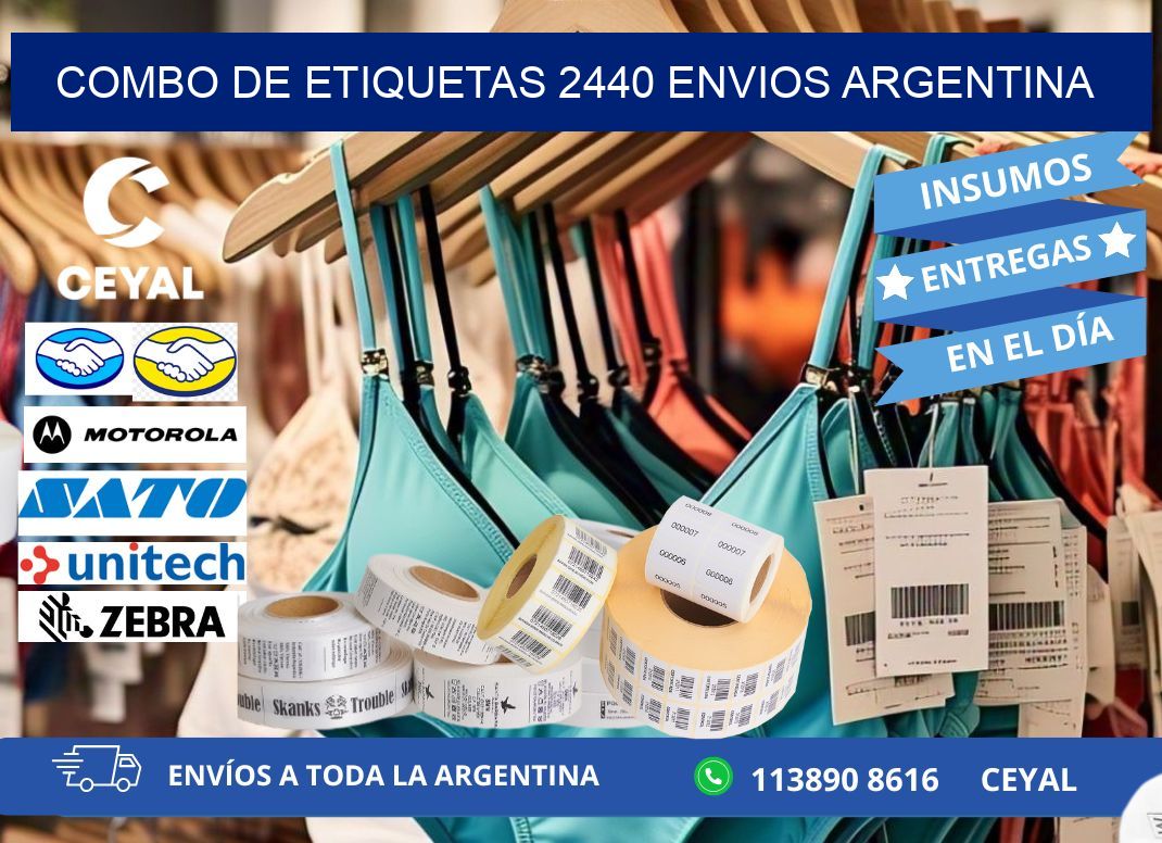 Combo de etiquetas 2440 ENVIOS ARGENTINA