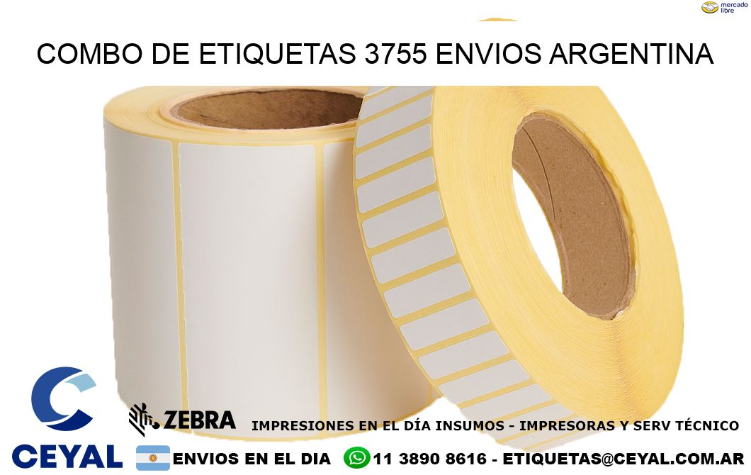 Combo de etiquetas 3755 ENVIOS ARGENTINA