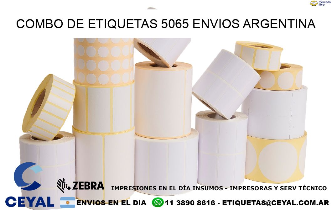 Combo de etiquetas 5065 ENVIOS ARGENTINA