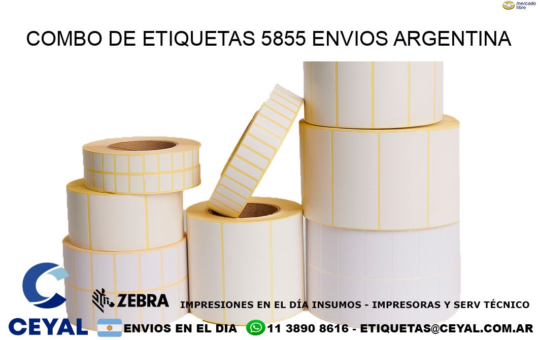Combo de etiquetas 5855 ENVIOS ARGENTINA