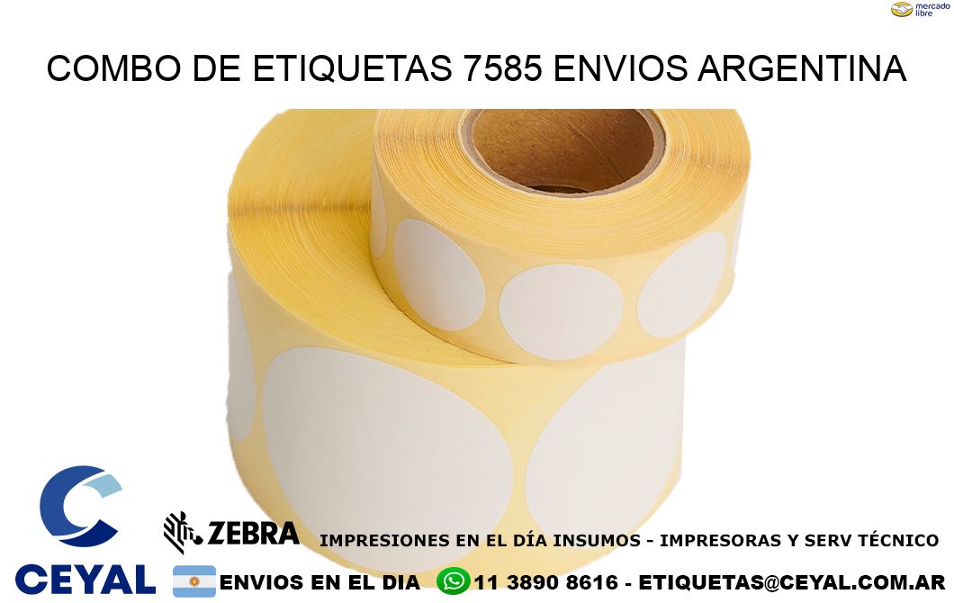 Combo de etiquetas 7585 ENVIOS ARGENTINA