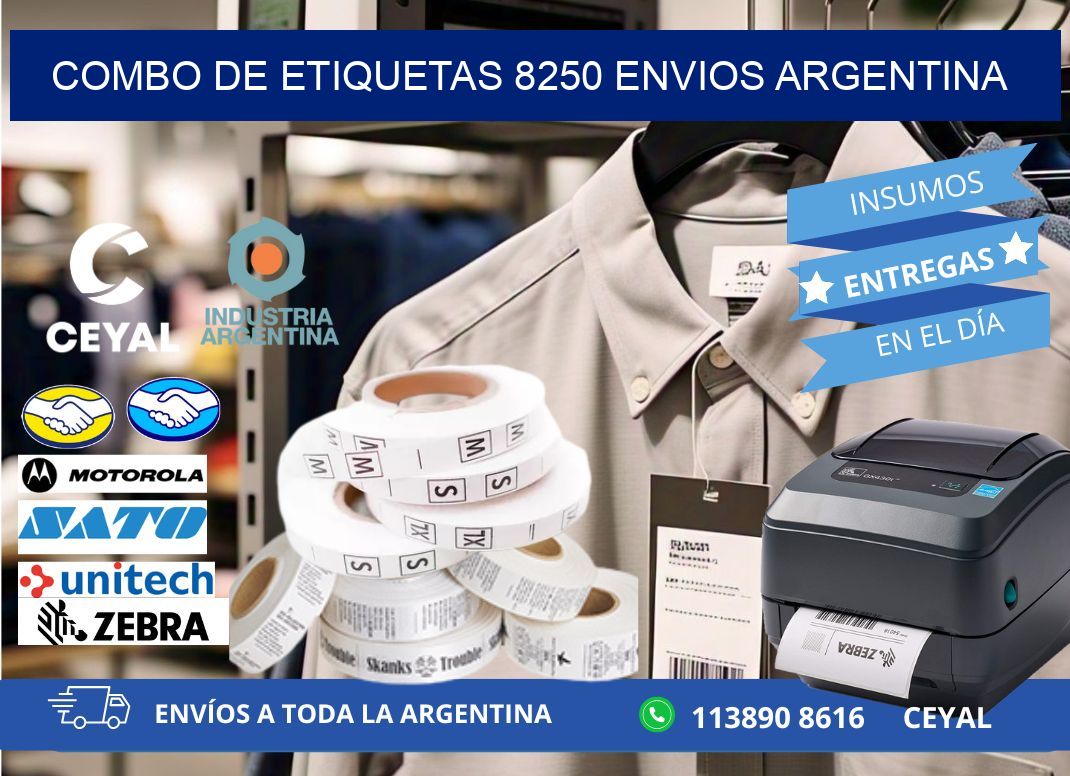 Combo de etiquetas 8250 ENVIOS ARGENTINA