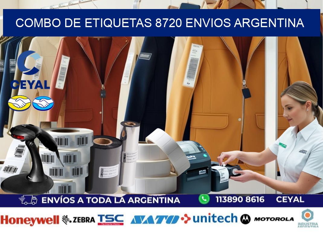Combo de etiquetas 8720 ENVIOS ARGENTINA