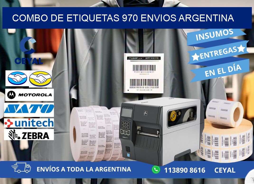 Combo de etiquetas 970 ENVIOS ARGENTINA