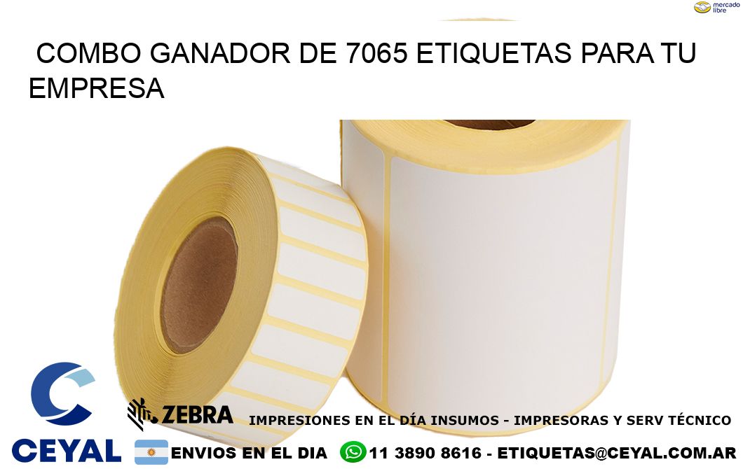 Combo ganador de 7065 etiquetas para tu empresa