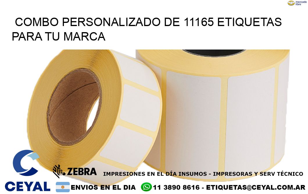 Combo personalizado de 11165 etiquetas para tu marca