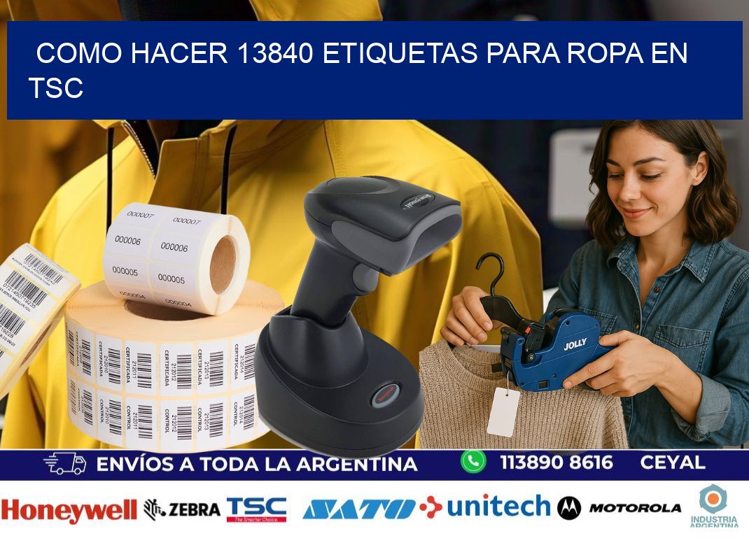 Como hacer 13840 etiquetas para ropa en tsc